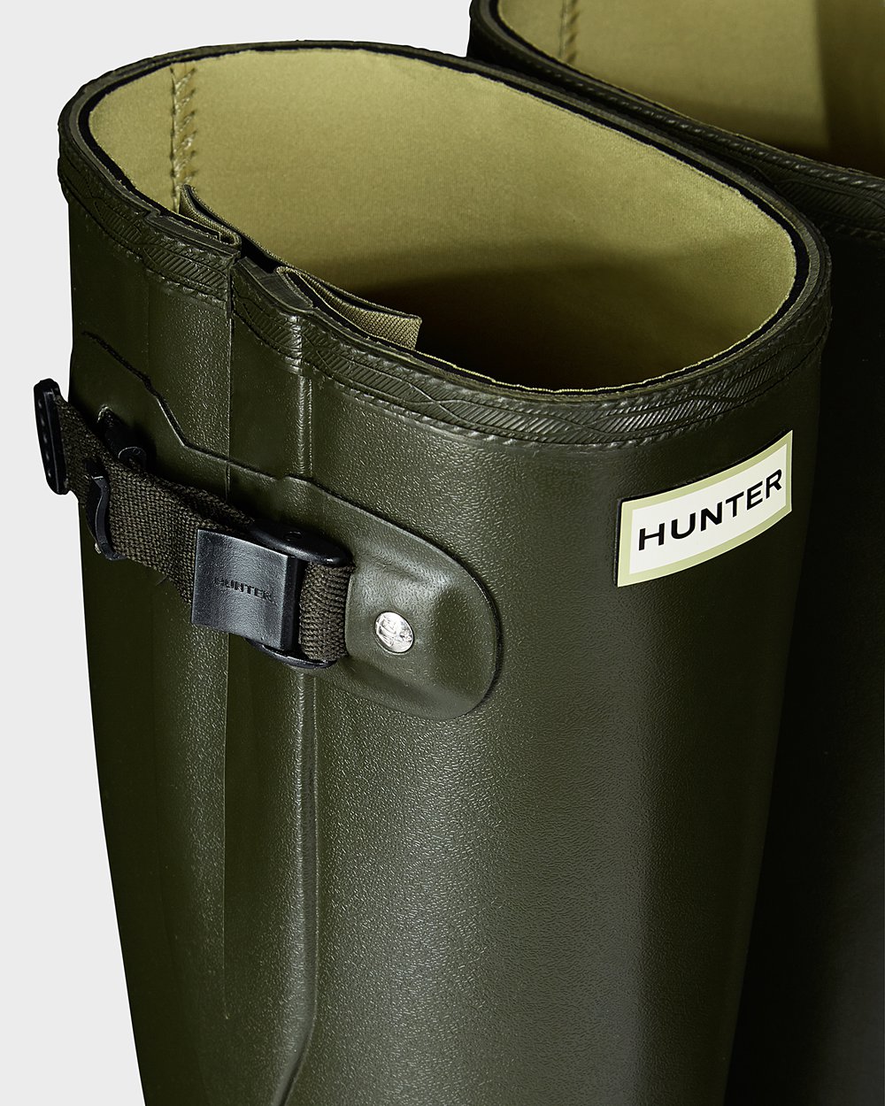 Galochas Altas Hunter Homem Verde Escuro Oliva - Norris Field Side Adjustable Neoprene Lined - 74JYF